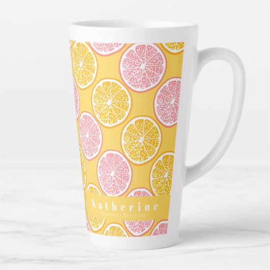 Oranje zomermosterd latte mok (Rechts)