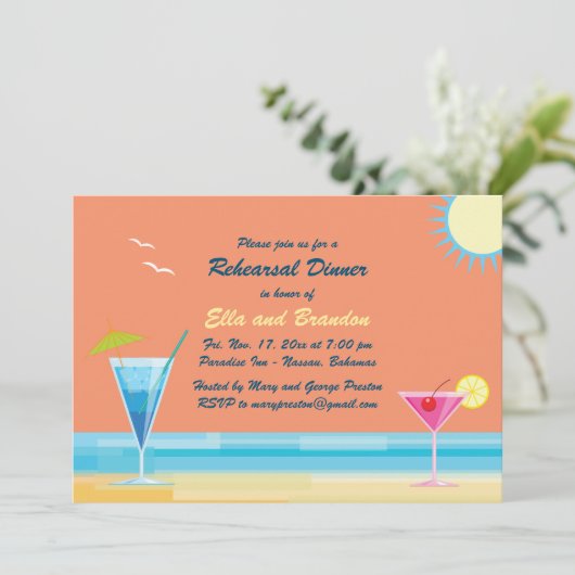 Oranje zomerrepetitie - uitnodiging (Staand voorkant)