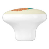 Oranje zomerstrand golven Teenslippers deurknop Keramische Knop (Zijkant)