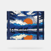 ORANJE ZON ACRYL BORD (Voorkant)