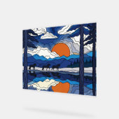 ORANJE ZON ACRYL BORD (Hoek)