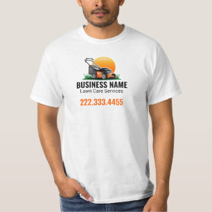 Oranje Zon Grasmachine Grasmaaien Dienstverlening T-shirt
