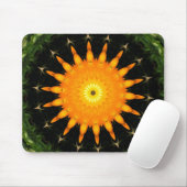 Oranje zon mousepad muismat (Met muis)
