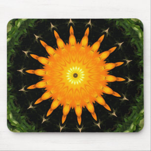 Oranje zon mousepad muismat