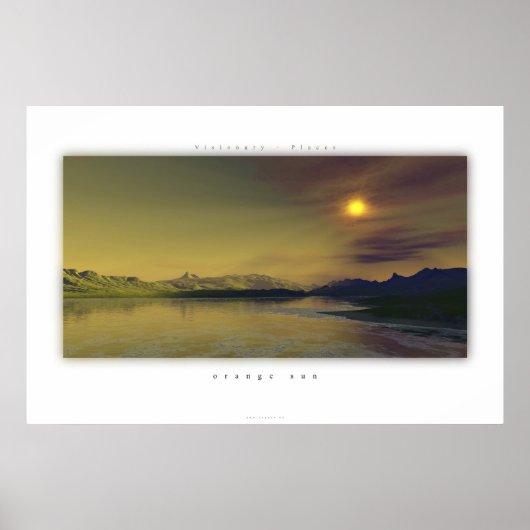 oranje zon poster (Voorkant)