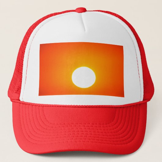 oranje zon trucker pet (Voorkant)