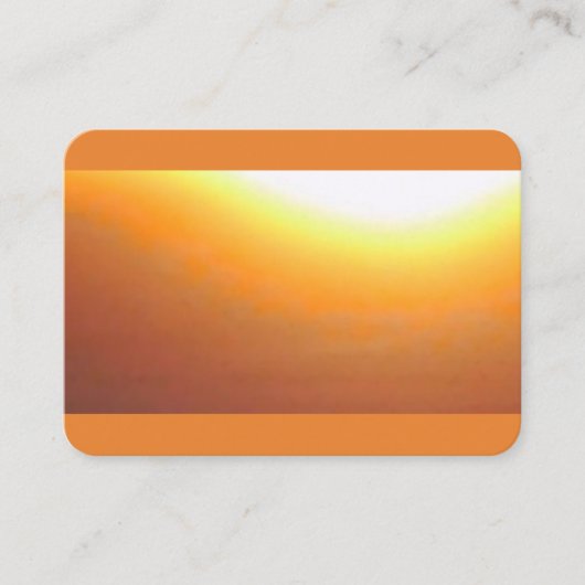 Oranje zonnebarst visitekaartje (Voorkant)