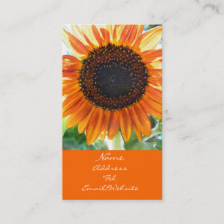 Oranje zonnebloem Bloom Visitekaartje