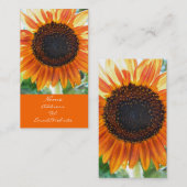 Oranje zonnebloem Bloom Visitekaartje (Voorkant / Achterkant)