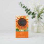 Oranje zonnebloem Bloom Visitekaartje (Staand voorkant)