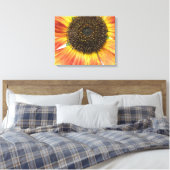 Oranje Zonnebloem Canvasprint Canvas Afdruk (Insitu (Slaapkamer))