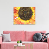 Oranje Zonnebloem Canvasprint Canvas Afdruk (Insitu (Woonkamer))