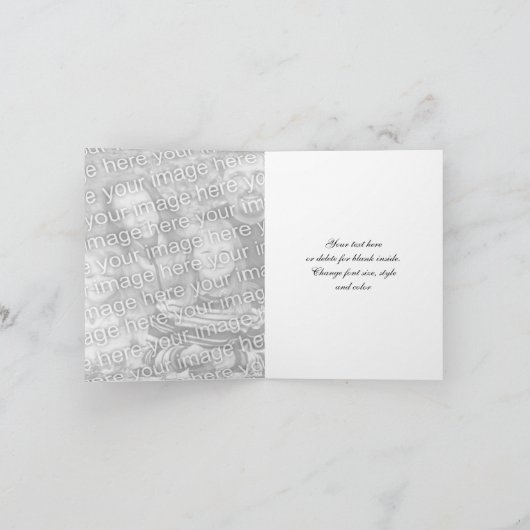 Oranje Zonnebloem Gepersonaliseerde Trouwfoto Bedankkaart (Binnen)