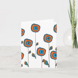 Oranje Zonnebloem II door Cynthia Turner Designs Kaart