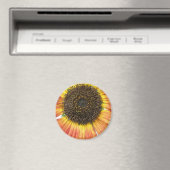 Oranje zonnebloem Magnet (Insitu (Vaatwasser))