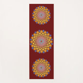 Oranje Zonnebloem Mandala Yogamat (Voorkant)