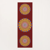 Oranje Zonnebloem Mandala Yogamat (Achterkant)