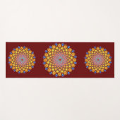 Oranje Zonnebloem Mandala Yogamat (Voorkant (horizontaal))
