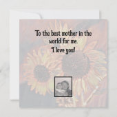 Oranje Zonnebloem Moderne Kunst Moederdag Foto (Achterkant)