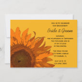 Oranje zonnebloem op de Gele Partij Kaart (Voorkant)