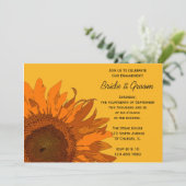 Oranje zonnebloem op de Gele Partij Kaart (Staand voorkant)