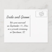 Oranje Zonnebloem op Geel Huwelijksaankondiging Aankondigingskaart (Achterkant)