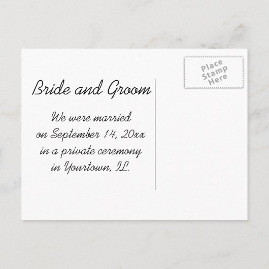 Oranje Zonnebloem op Geel Huwelijksaankondiging Aankondigingskaart (Achterkant)