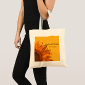 Oranje zonnebloem op Gele bruiloft Tote Bag (Voorkant (product))