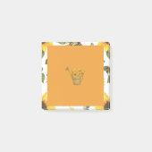 Oranje zonnebloem post-it® notes (Voorkant)