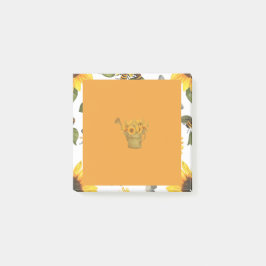 Oranje zonnebloem post-it® notes