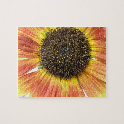 Oranje zonnebloem Puzzle Legpuzzel (Horizontaal)