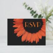 Oranje Zonnebloem RSVP Weddenschap (Staand voorkant)