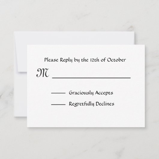 Oranje Zonnebloem RSVP Weddenschap (Achterkant)