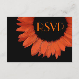 Oranje Zonnebloem RSVP Weddenschap Kaartje