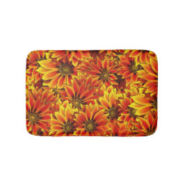 Oranje zonnebloemen badmat