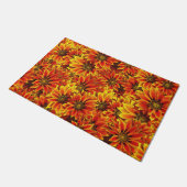 Oranje zonnebloemen deurmat (Schuin)