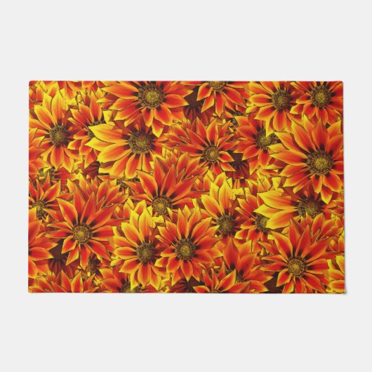 Oranje zonnebloemen deurmat (Voorkant)