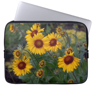 Oranje Zonnebloemen, Heldere Zomer Bloemen Foto Laptop Sleeve
