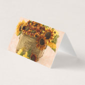 Oranje Zonnebloemen In Tin Basket Kaart (Voorkant)