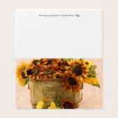 Oranje Zonnebloemen In Tin Basket Kaart (Buitenkant ongevouwen)
