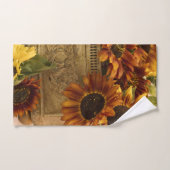 Oranje zonnebloemen in tin mandje bad handdoek (Handdoek)