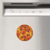 Oranje zonnebloemen magneet (Insitu (Vaatwasser))