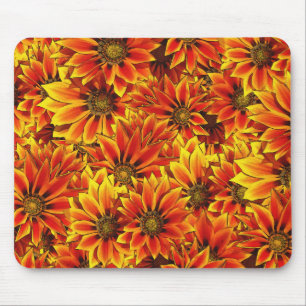 Oranje zonnebloemen muismat