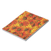 Oranje zonnebloemen notitieblok (Linkerzijde)