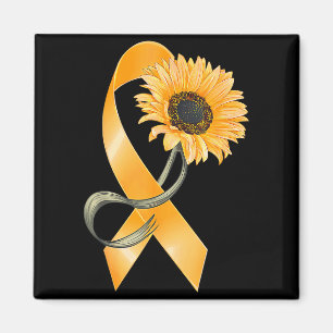 Oranje zonnebloemlint Multiple Sclerose bewustzijn Magneet