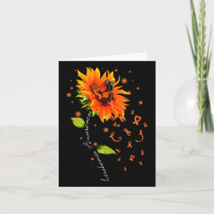 Oranje zonnebloemoes leukemie Awarene Kaart