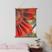 Oranje zonnebloempitten dicht hangend wandkleed (Slaapkamer)