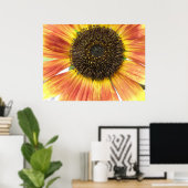 Oranje zonnebloempitten poster (Thuiskantoor)