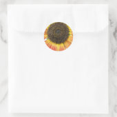 Oranje zonnebloempitten ronde sticker (Tas)