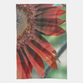 Oranje zonnebloempitten theedoek (Verticaal)